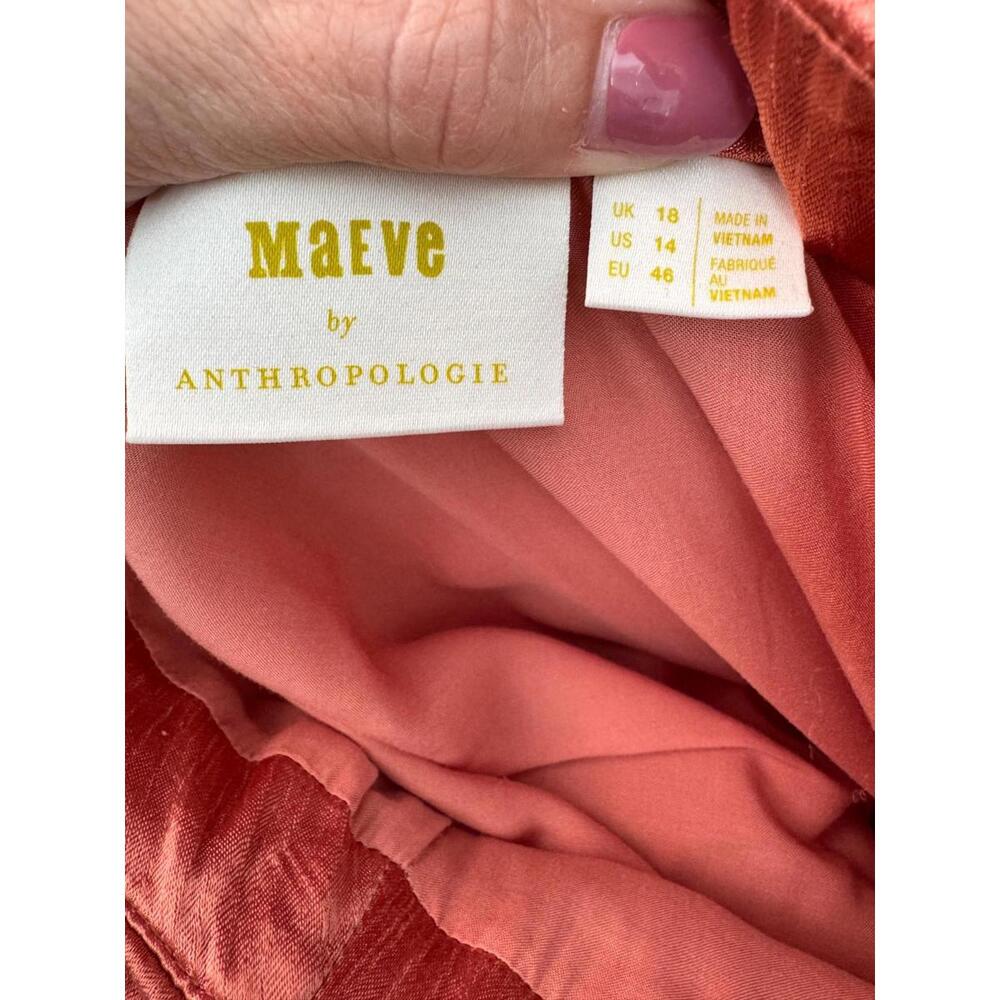 Anthropologie Coral Tiered Maxi Skirt - Picture 4 of 6